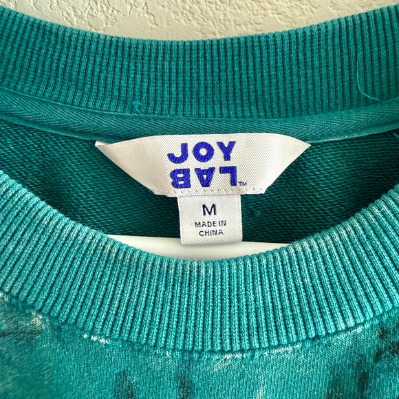 JoyLab Teal Marble Sweatshirt - Picture 3 of 3